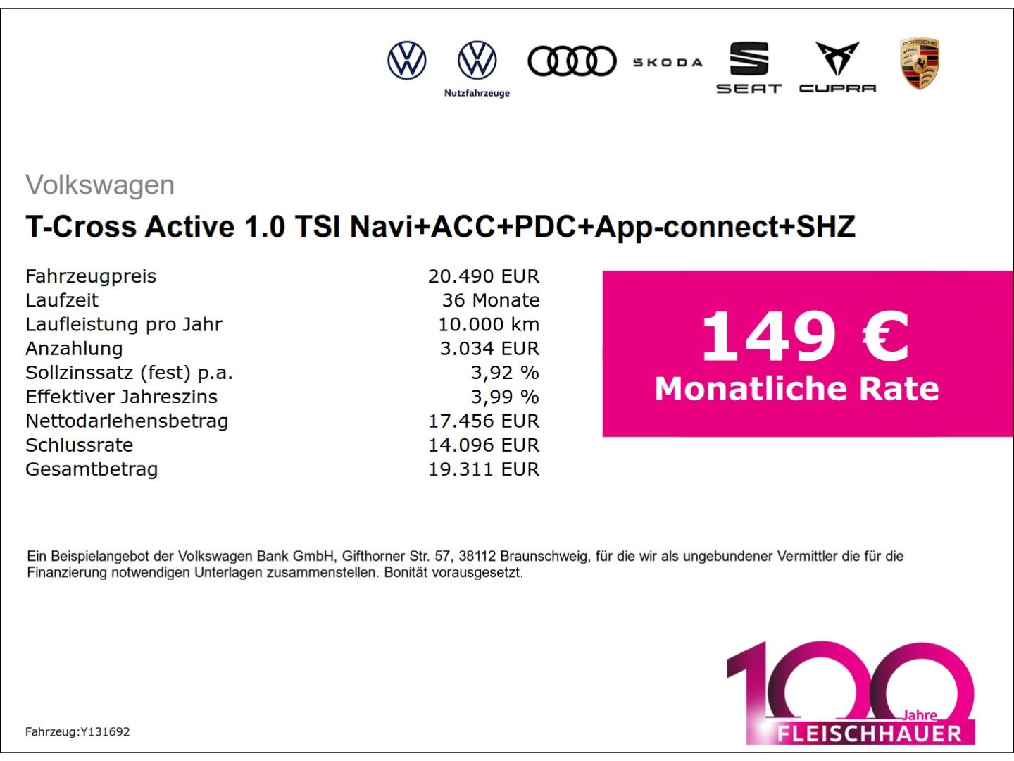 Volkswagen T-Cross Active 1.0 TSI Navi+ACC+PDC+App-connect+SHZ in Bonn