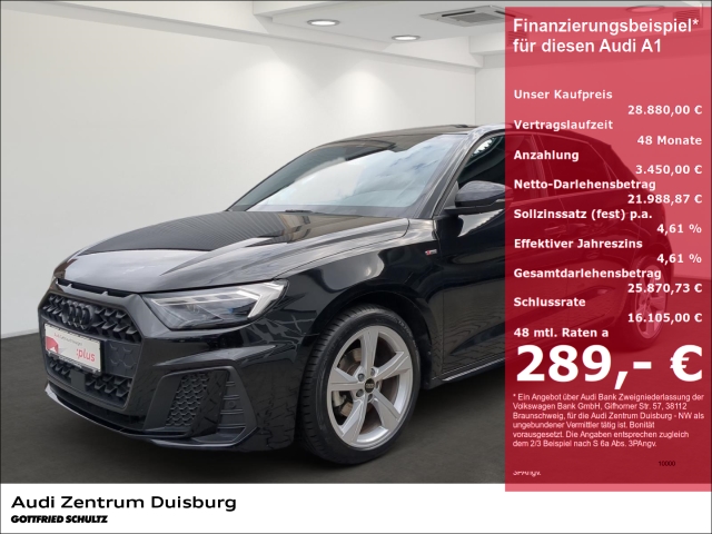 Audi A1 SPORTBACK S LINE 30 TFSI Navi Leder digitales Soundsystem LED  Blendfreies Fernl. sofort verfügbar! in Duisburg