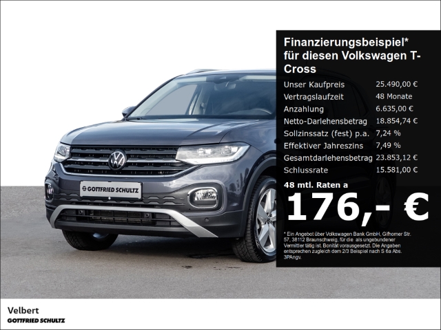 Neue Fahrzeuge Volkswagen Der neue T-Cross benziner 1.0 TSI OPF 85