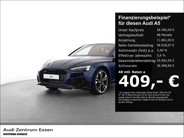Audi A5 SPORTBACK 45 TFSI QUATTRO S LINE COMPETITION PLUS in Essen
